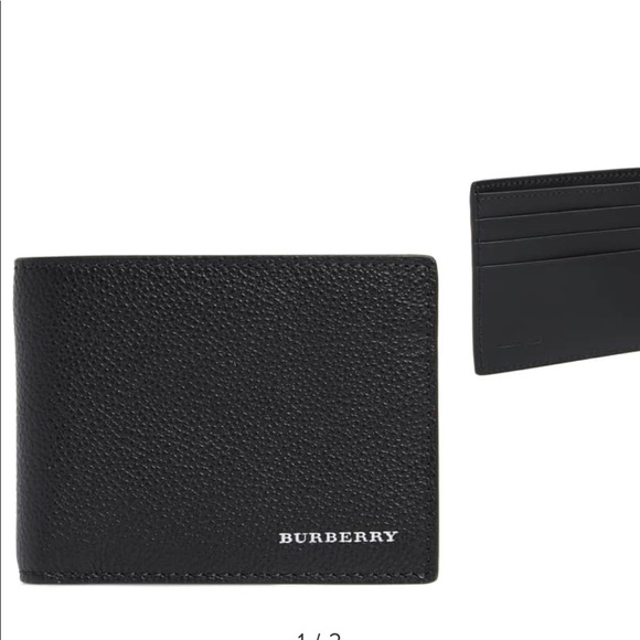 Burberry Men Wallet Grainy Leather Bifold Men Wallet, Men's